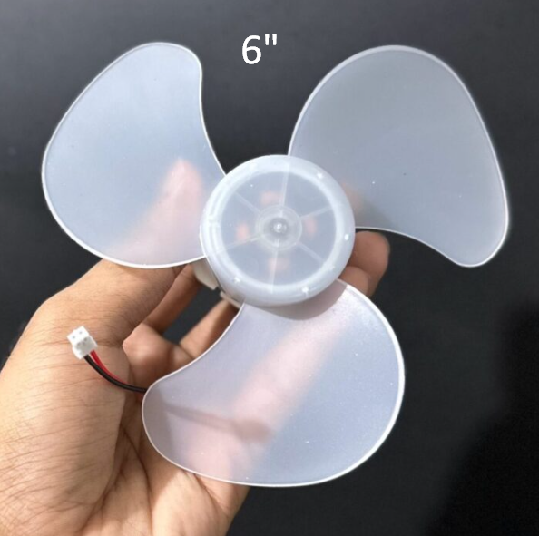 BLDC Brushless Fan Motor 12V Fan Core 3 Blades High Air Flow 6 inch