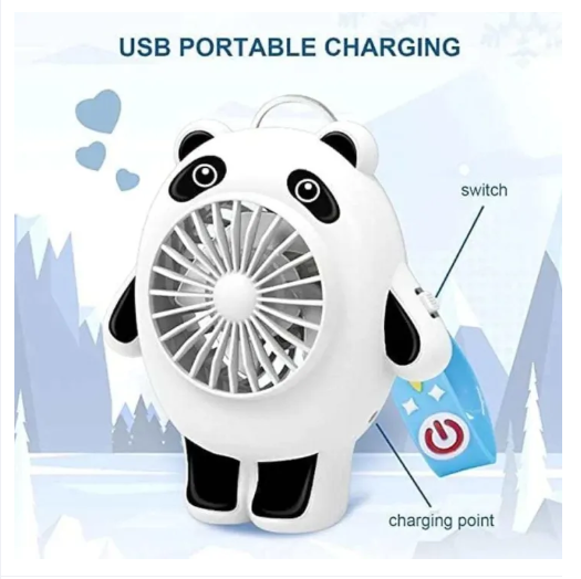 Panda Mini rechargeable fan, Hand Held Neck Fan, Portable Fan